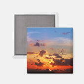 青空と赤い夕日 マグネット (正面/裏面)