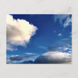 青空と雲のアウトドアフォトグラフィー ポストカード