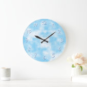 青空と雲のアート オーダーメイド ラージ壁時計 (ホーム)