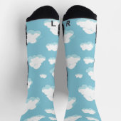 青空と雲のパターン ソックス (上部)