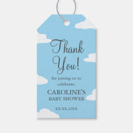 青空と雲のベイビーシャワー招待状 サンクスノート ギフトタグ