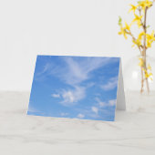 青空と雲の切れ端 カード (黄色い花)