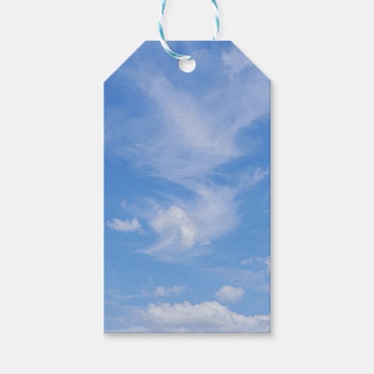 青空と雲の切れ端 ギフトタグ (正面)