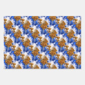 青空と雲の抽象芸術アートパターン ラッピングペーパーシート (正面)