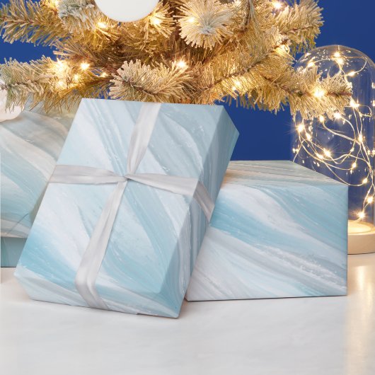 青空と雲の抽象芸術 ラッピングペーパー (クリスマス)