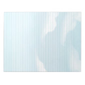青空と雲の文房具が並んだメモ帳 ノートパッド (正面)