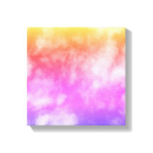 青空と雲の紫オレンジ黄色の写真