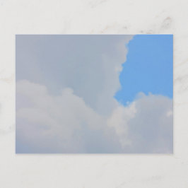 青空と雲の背景。 ポストカード