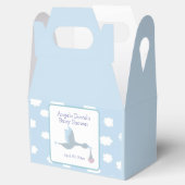 青空と雲の赤ちゃんシャワー少年コウノトリ フェイバーボックス (オープン)