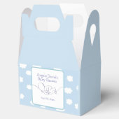 青空と雲の赤ちゃんシャワー少年ラインアート フェイバーボックス (オープン)