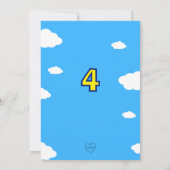 青空と雲 お友達の誕生日 招待状 (裏面)