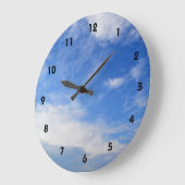 青空と雲 ラージ壁時計 (傾斜)