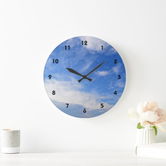 青空と雲 ラージ壁時計 (ホーム)