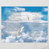 青空と鳩の葬儀プログラムテンプレート (裏面)