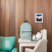 青空にかわいい小さなレインボーパターン プリントバックパック