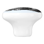 青空にかわいい灰色うさぎ セラミックノブ (側面)