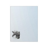 青空にかわいい灰色うさぎ ノートパッド (回転)