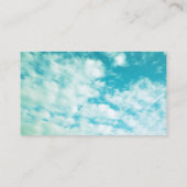 青空にかわいらしある米国国旗 名刺 (裏面)