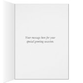 青空にピンクのバラの花。ハッピーバースデー (内側 (右))