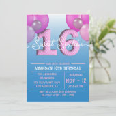 青空にピンクの風船 スイート16 招待状 (スタンド正面)