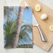 青空にヤシの木 キッチンタオル (四つ折り)