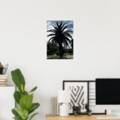 青空にヤシの木 ポスター (ホームオフィス)