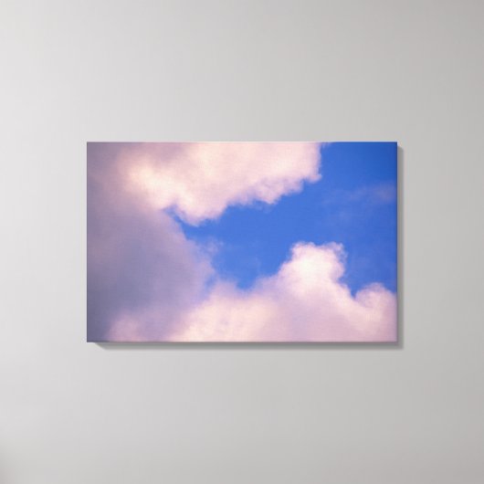 青空に向かって薄雲 キャンバスプリント (正面)
