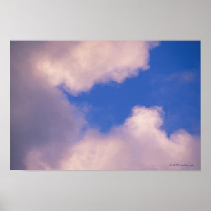 青空に向かって薄雲 ポスター
