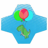 青空に吹き飛んでいる出しがついたかわいいTレックス サッカーボール (フラット)