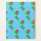 青空に吹き飛んでいる出しがついたかわいいTレックス プランナー手帳 (裏面)