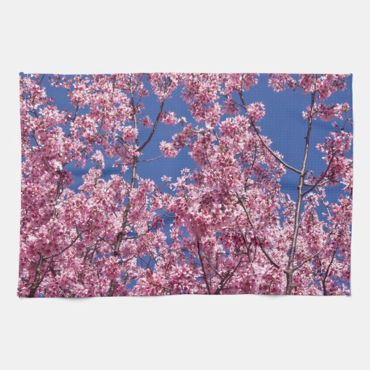 青空に咲く桜の花 キッチンタオル (横)