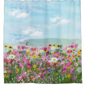 青空に咲く野草 シャワーカーテン (正面)