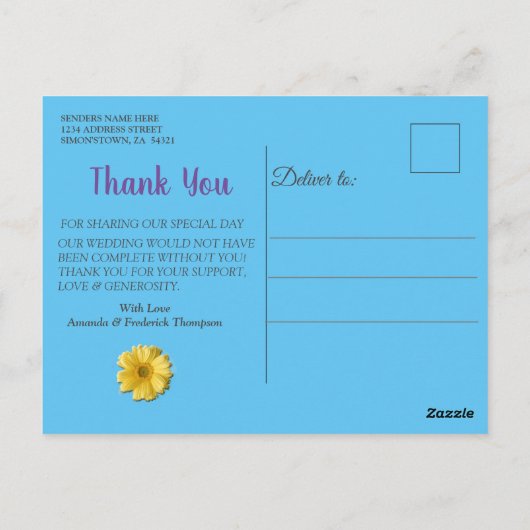 青空に咲く野草 ポストカード (裏面)