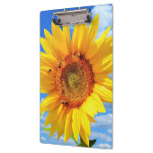 青空に咲く黄色のひまわりとミツバチ – Summer Day クリップボード (左)