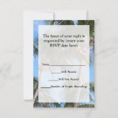 青空に対するヤシの木 出欠カード (裏面)