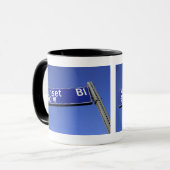 青空に対する日没通りの印 マグカップ (正面左)