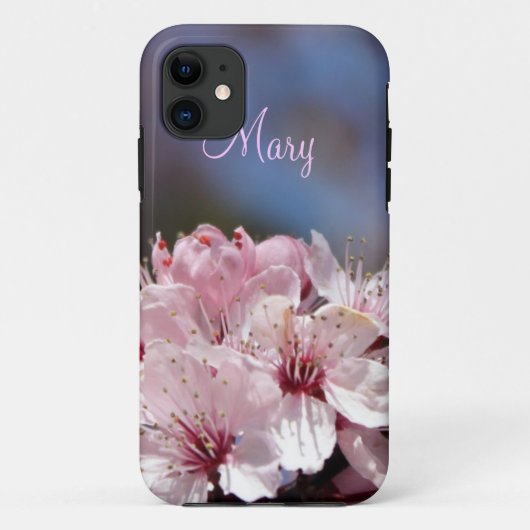 青空に映える春の桜のピンクの花 Case-Mate iPhoneケース (裏面)
