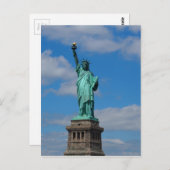 青空に映える自由の女神像 ポストカード (正面/裏面)