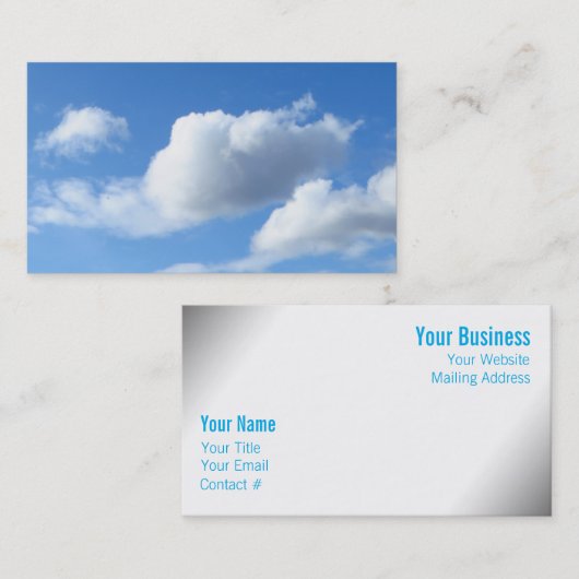 青空に浮かび上がる雲 名刺 (正面/裏面)