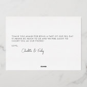 青空に浮かぶ可愛らしいハート型の雲と明るく幸せ 箔シーズンカード (裏面)