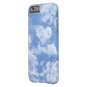 青空に浮かぶ可愛らしいハート型の雲と明るく幸せ Case-Mate iPhoneケース (裏面左)