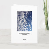 青空に浮かぶ白い雲 カード (裏面)