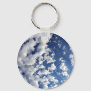 青空に浮かぶ白い雲 キーホルダー