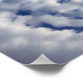 青空に浮かぶ白い雲 ポスター (角)