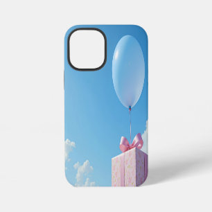 青空に浮かぶ風船とプレゼント iPhone 12 MINIケース