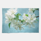 青空に白い花のキッチンディッシュタオル キッチンタオル (横)