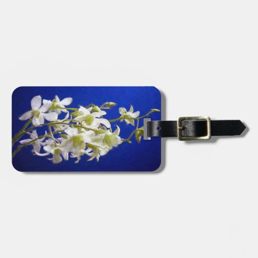 青空に白い花 ラゲッジタグ (正面横)