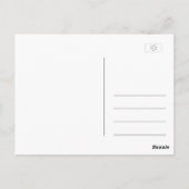 青空に華やかなピンクのバラ。花の写真 ポストカード (裏面)