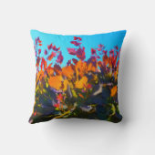 青空に達するオレンジ葉によって置いて下さい! クッション (裏面)