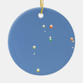 青空に風船を望む セラミックオーナメント (正面)